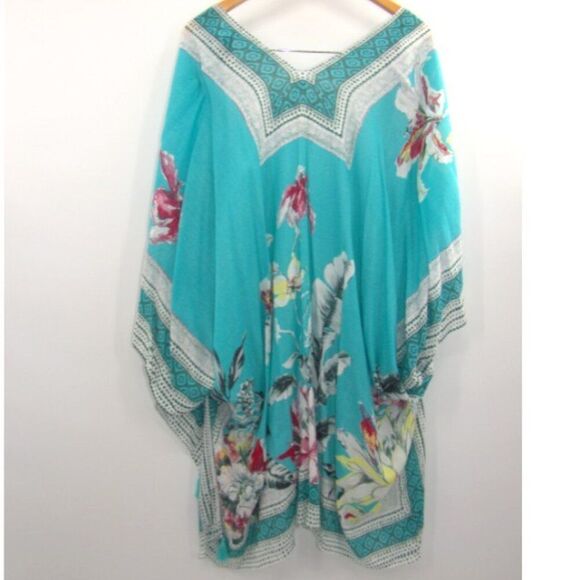 NWT Women's One Size Lightweight Flowy Kimono Swimsuit Cover Up - Picture 2 of 8